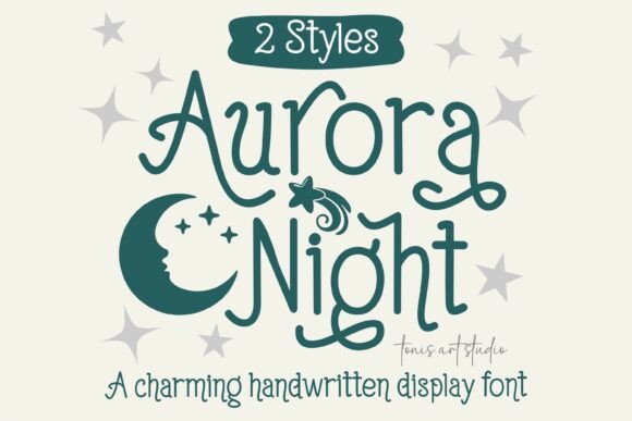 Aurora Night: A Dreamy Handwritten Display Font for Makers