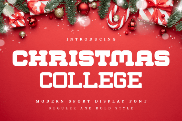 Christmas College: The Athletic Display Font for Holiday Campaigns