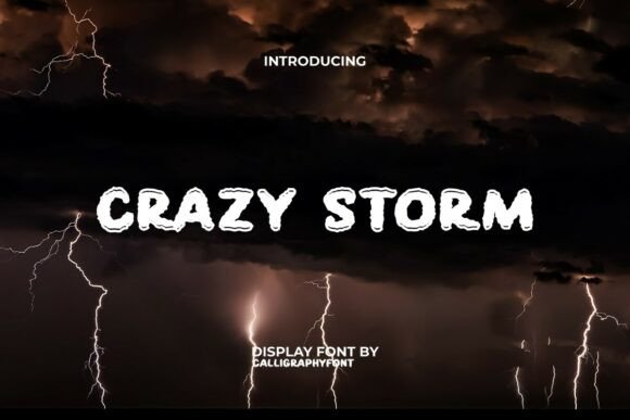 Crazy Storm: The Distressed Display Font for Bold Makers