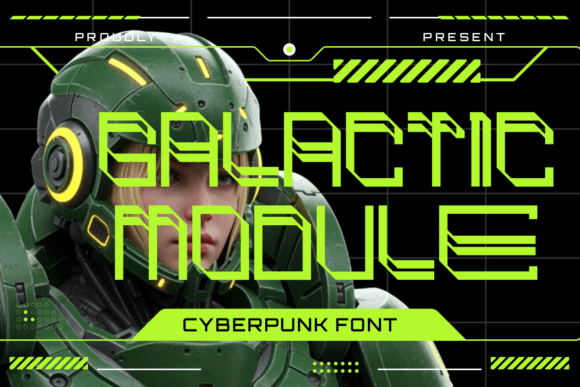 Galactic Module: A Cyberpunk Display Font for Bold Campaigns