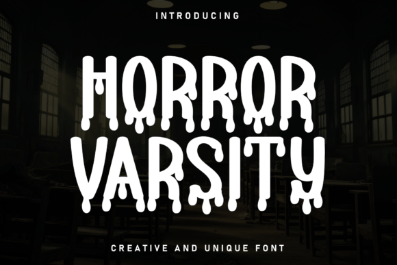 Horror Varsity: A Quirky Display Font for Web Design