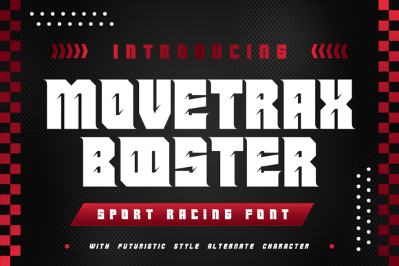 Movetrax Booster: The Ultimate Sport Racing Font for High-Impact Campaigns