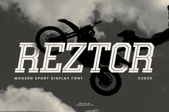 Reztor Font Review: A Bold Typeface for Sporty Branding