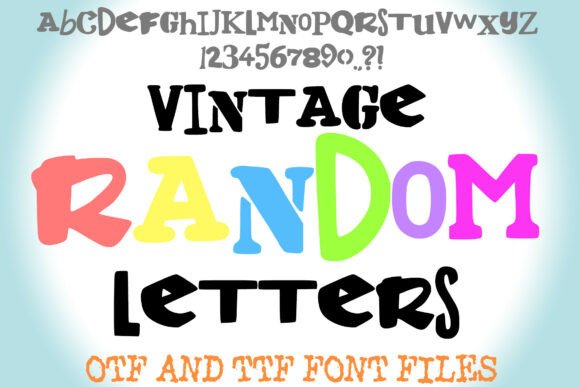 Vintage Random Letters: A Quirky Display Font for Branding