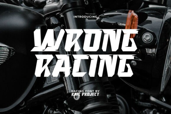 Wrong Racing Font for Bold Craft Projects
